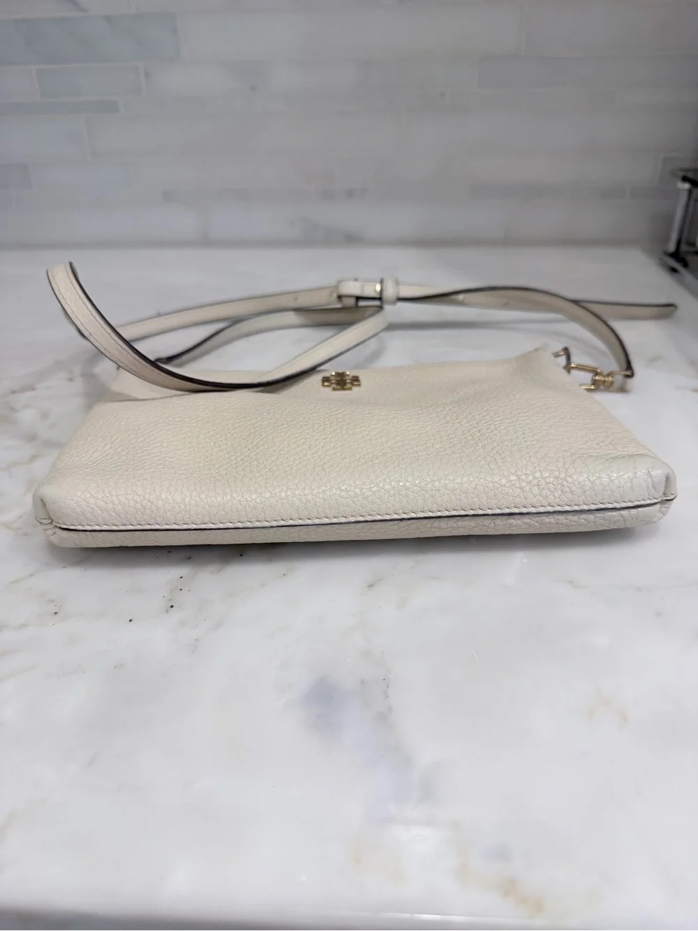 Tory Burch Small Kira Pebbled Leather Top Crossbody